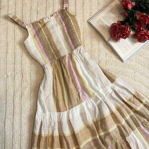 Z Supply Kyara Striped Smocked Maxi Dress in Multi